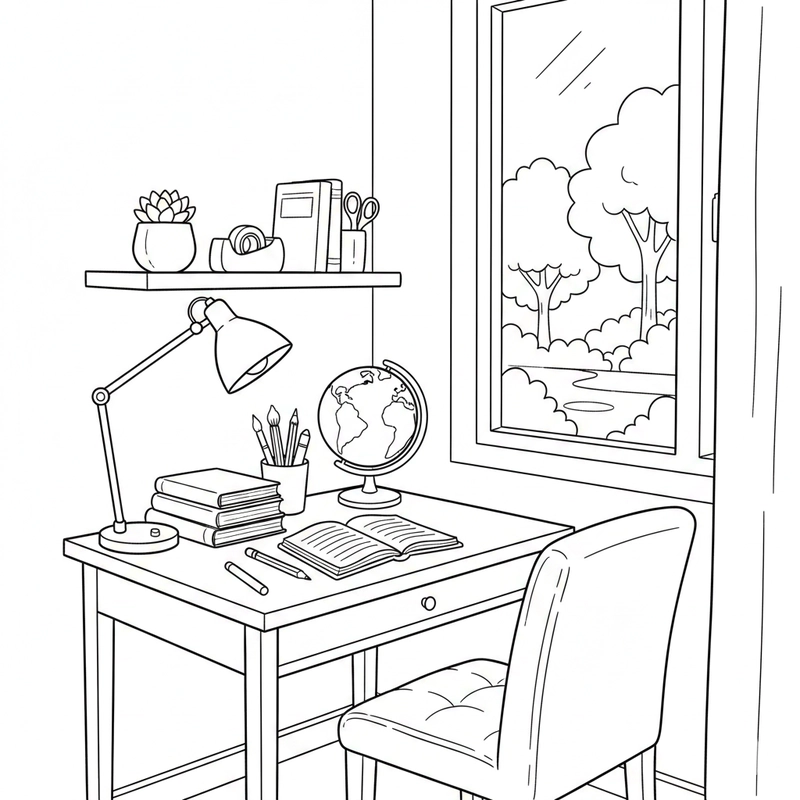 Tô màu góc học tập hỗ trợ luyện cầm bút