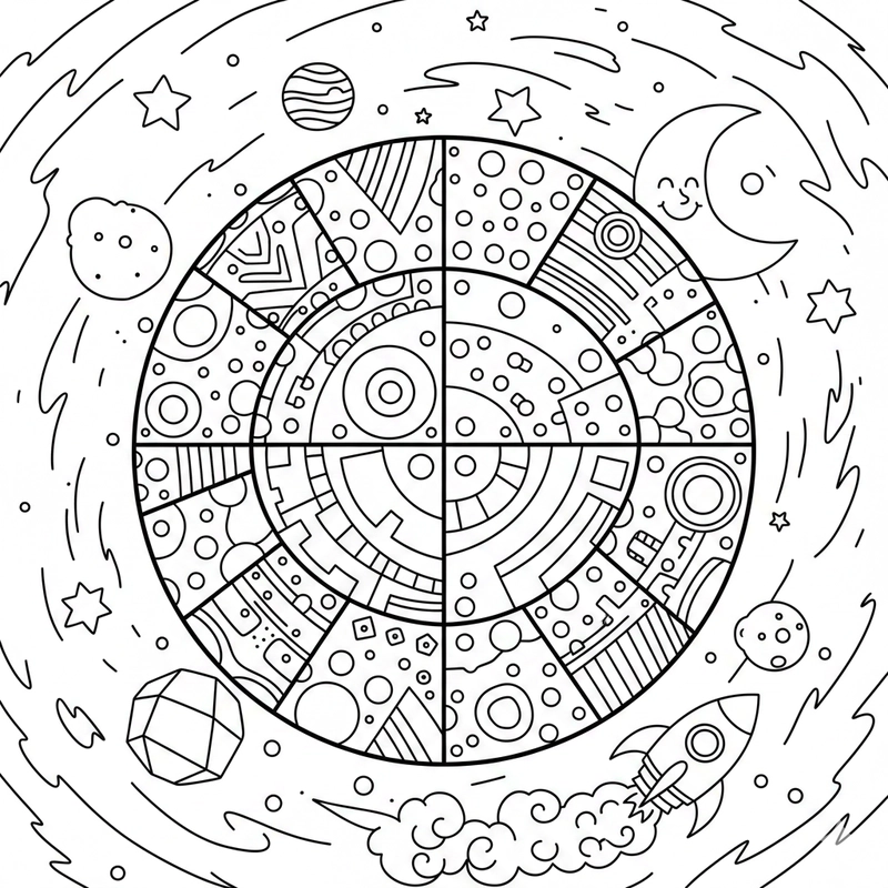 Tô màu ông mặt trăng giúp bé sáng tạo