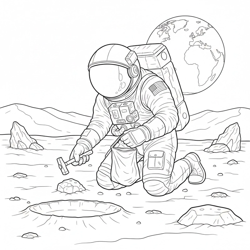 Tô màu phi hành gia vũ trụ cho trẻ nhỏ