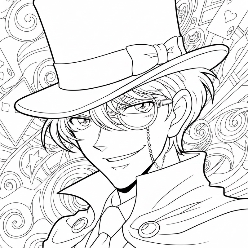 Tranh Kaito Kid ngầu dành cho bé