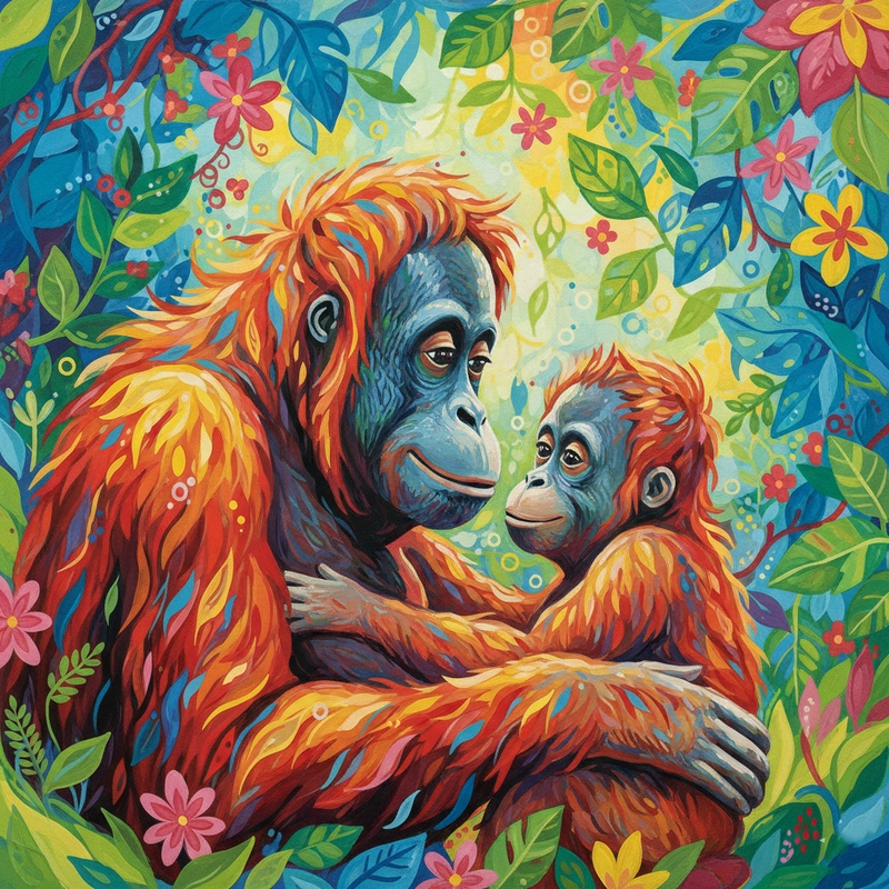 Tranh bảo vệ động vật hoang dã.