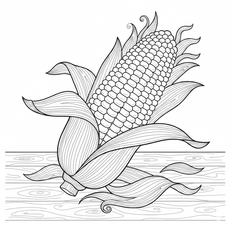 Tranh bắp ngô cho trẻ tô màu theo sáng tạo