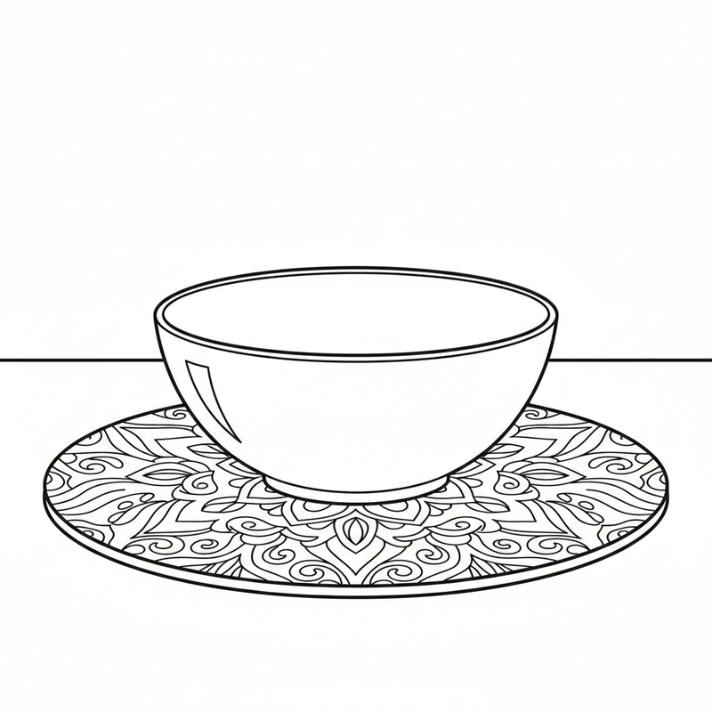 Tranh cái bát đơn giản cho bé tập tô