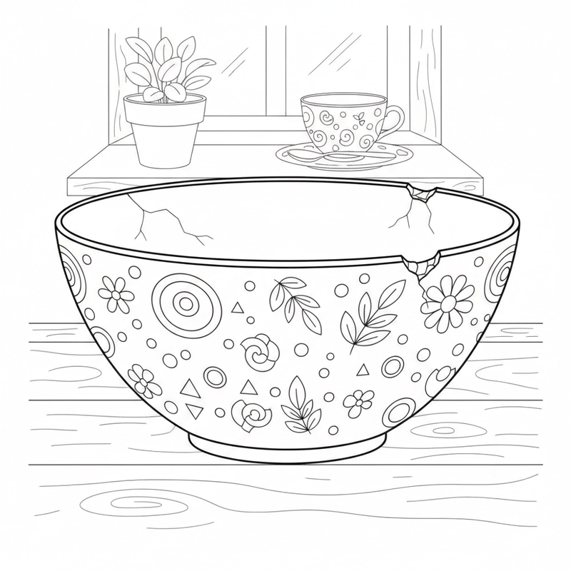 Tranh cái bát giúp bé luyện tô