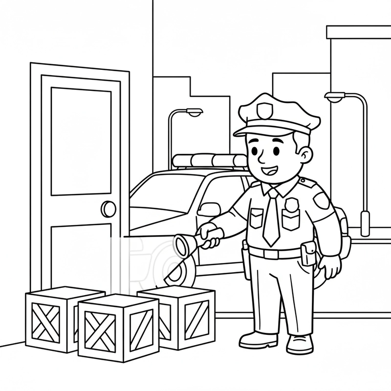 Tranh cảnh sát phong cách hoạt hình