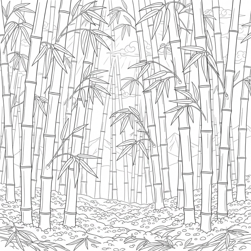 Tranh cây tre giúp bé khám phá thực vật