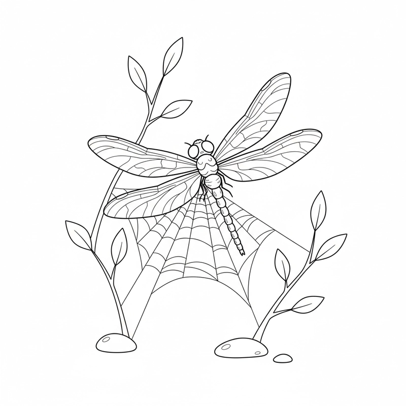 Tranh chuồn chuồn thân thiện cho trẻ nhỏ