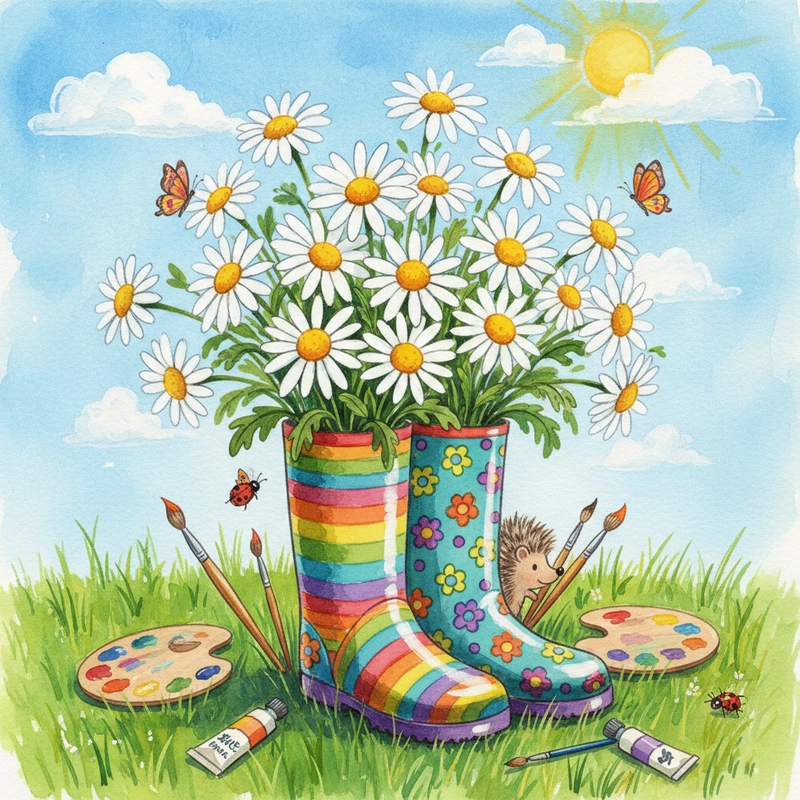 Tranh cúc họa mi nhẹ nhàng