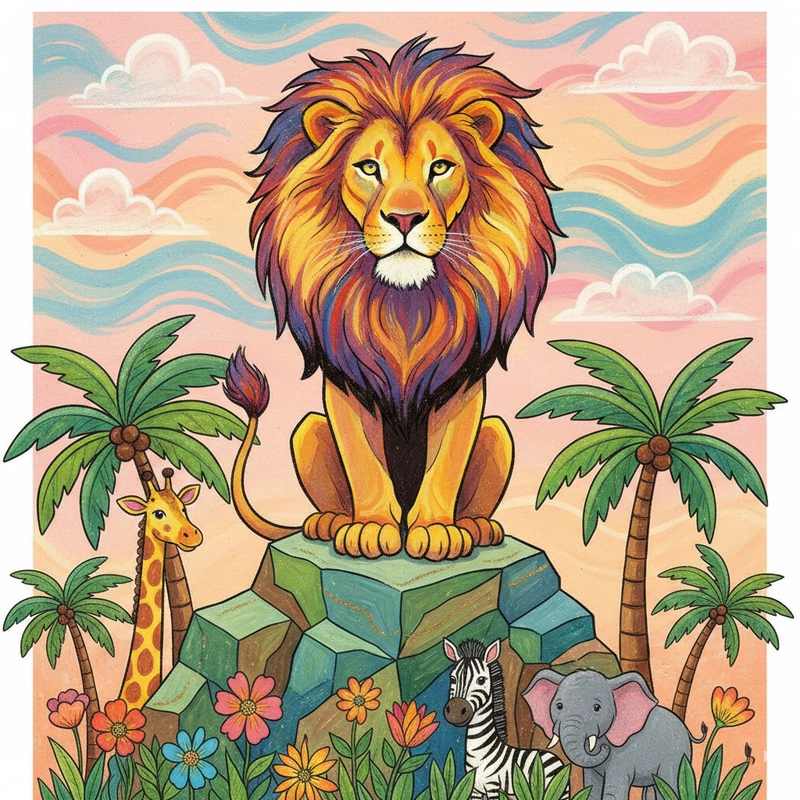 Tranh động vật hoang dã lớp 5.