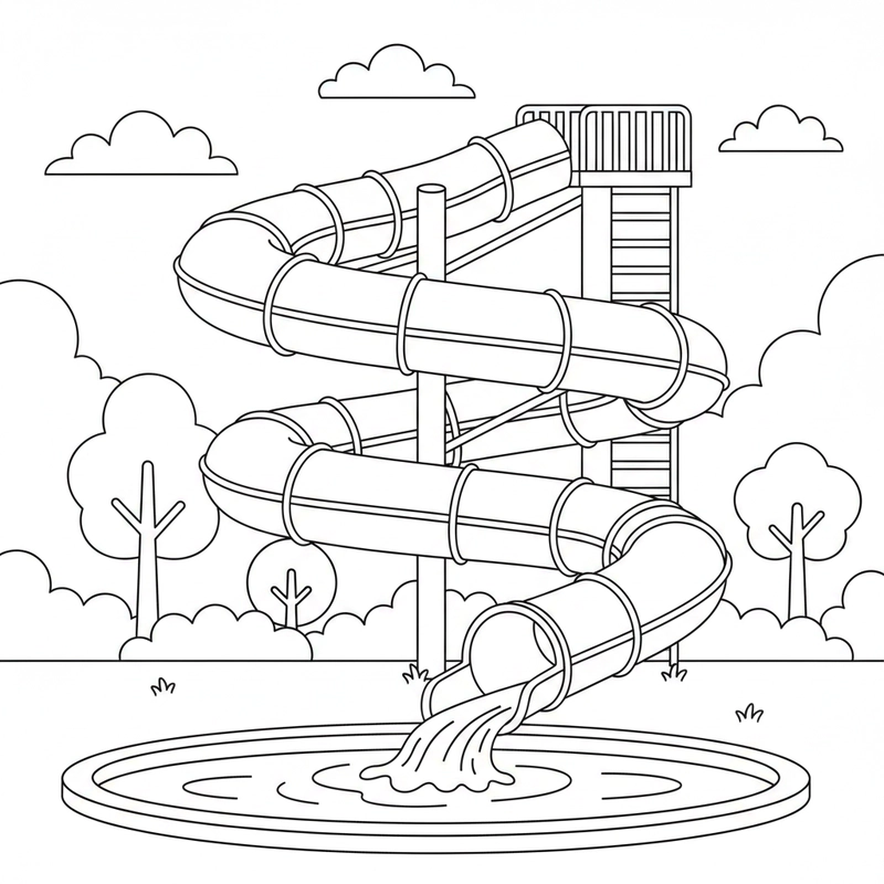 Tranh hình cầu trượt cho bé luyện tô