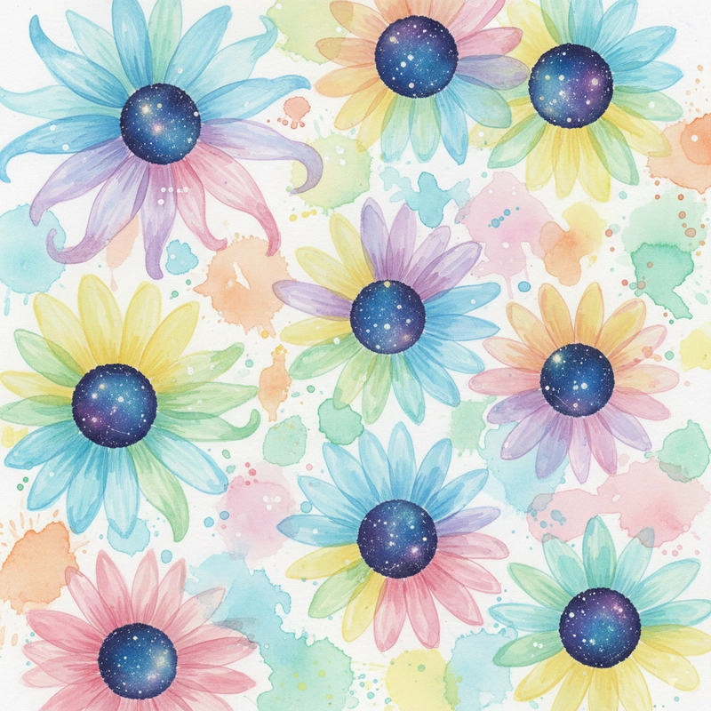 Tranh hoa cúc biển cảm hứng thiên nhiên