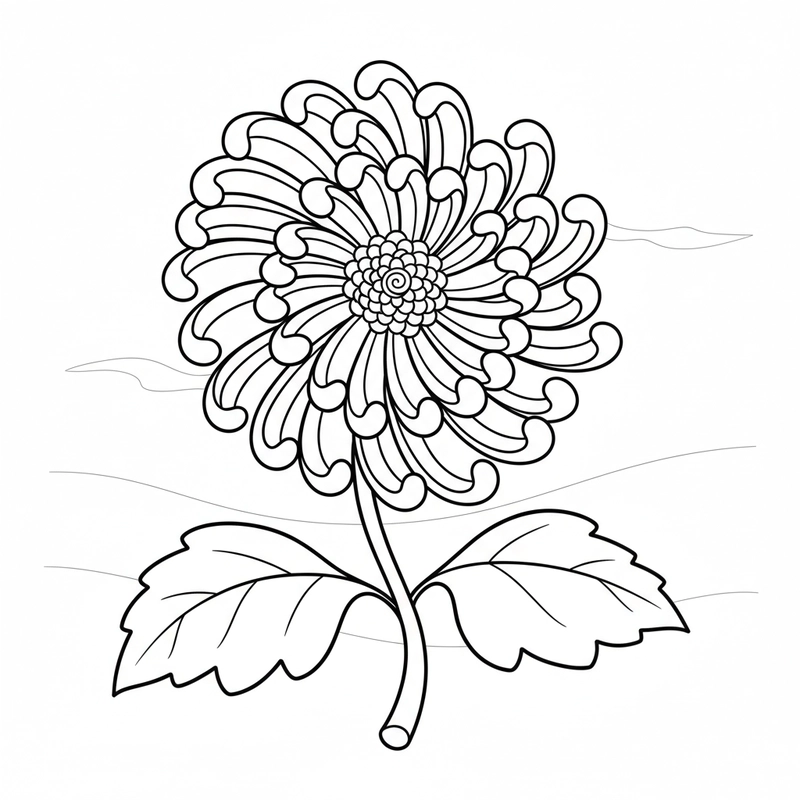 Tranh hoa cúc phù hợp trẻ mầm non