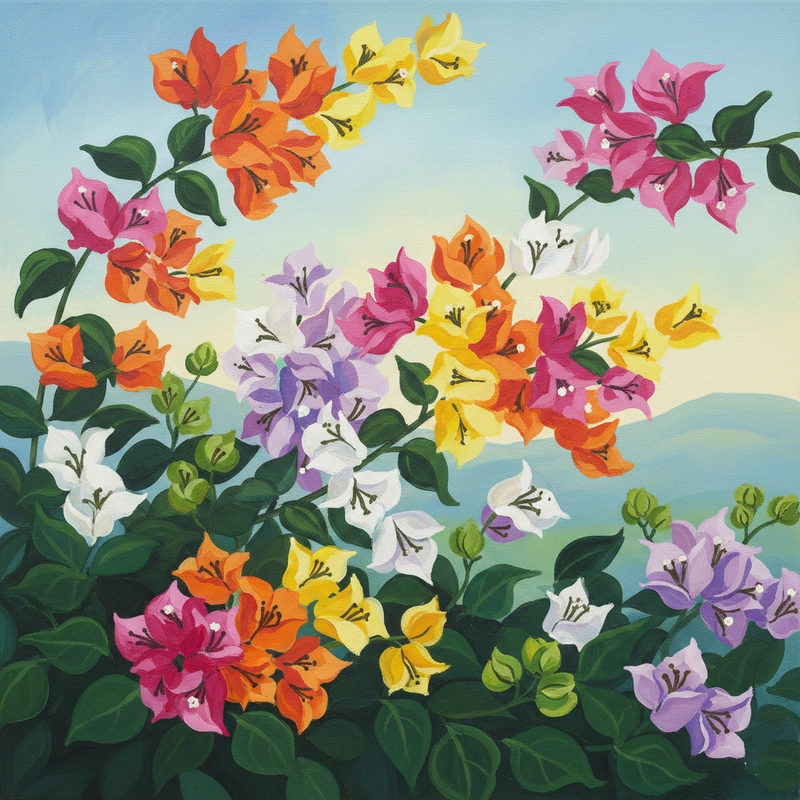 Tranh hoa giấy mang cảm xúc