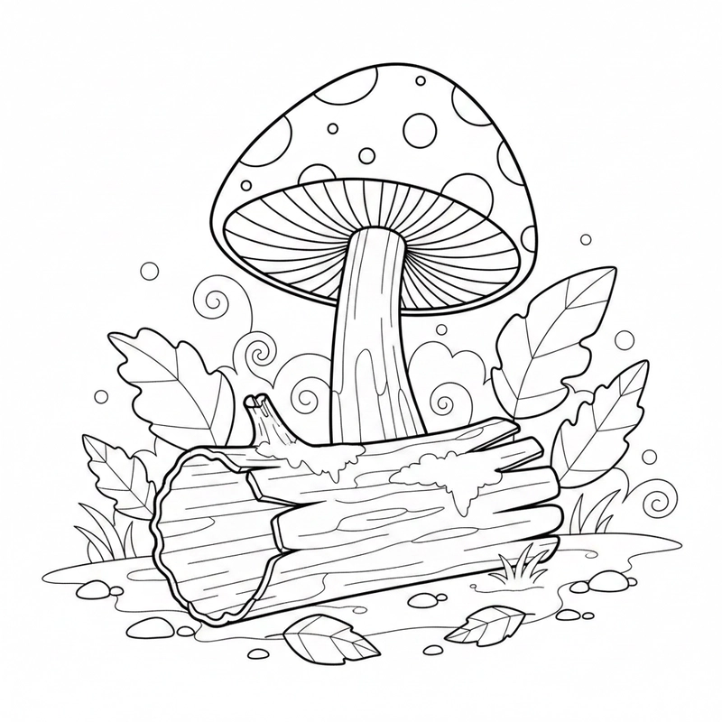Tranh nấm dễ tô cho trẻ mầm non