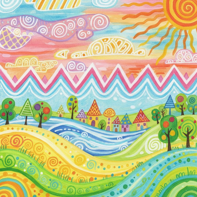 Tranh phong cảnh đơn giản lớp 5 dễ thực hiện