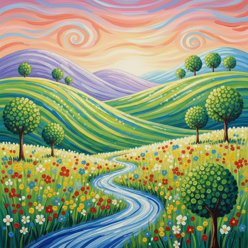 Tranh phong cảnh lớp 5 dễ học