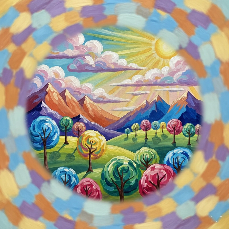 Tranh phong cảnh lớp 5 đẹp mắt