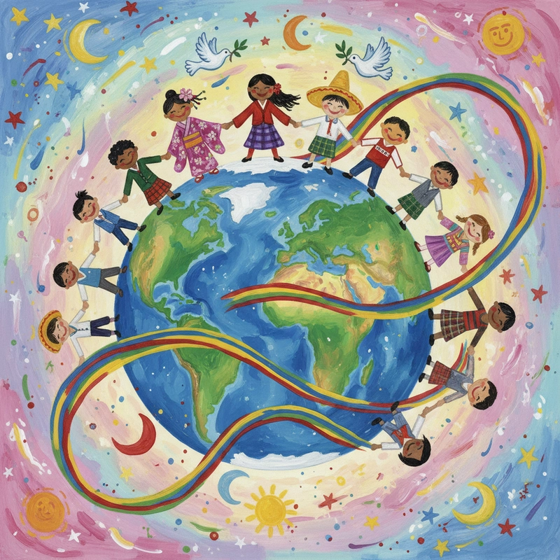 Tranh thiếu nhi vẽ chủ đề tự do phong phú