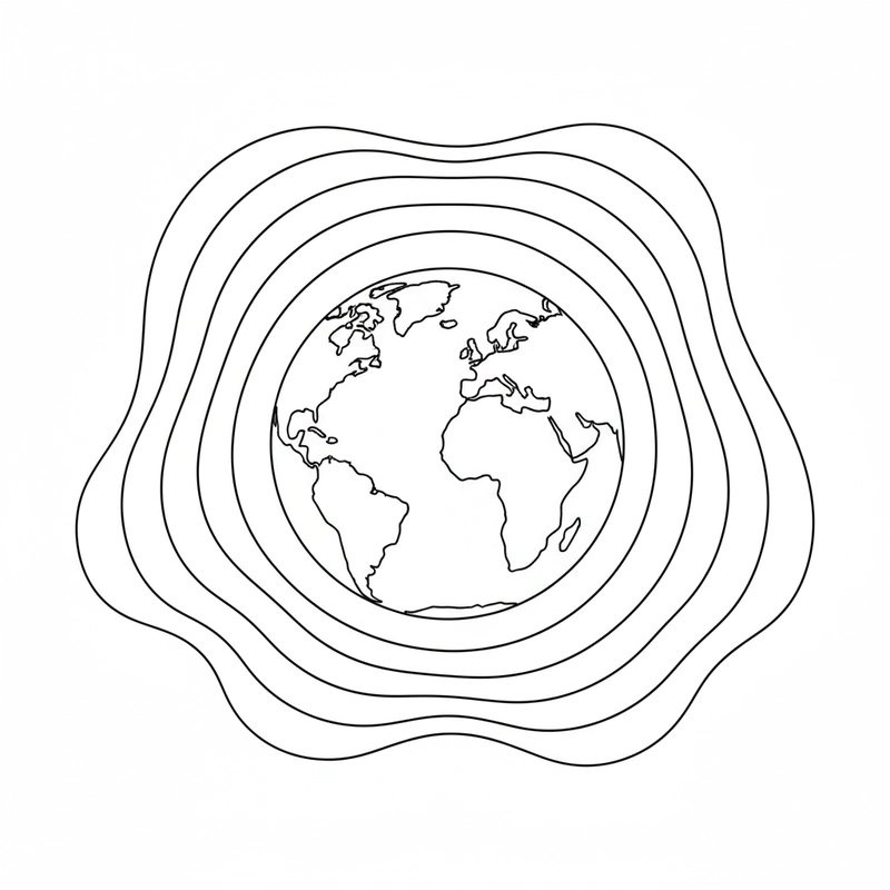 Tranh tô màu Trái Đất gần gũi cho bé