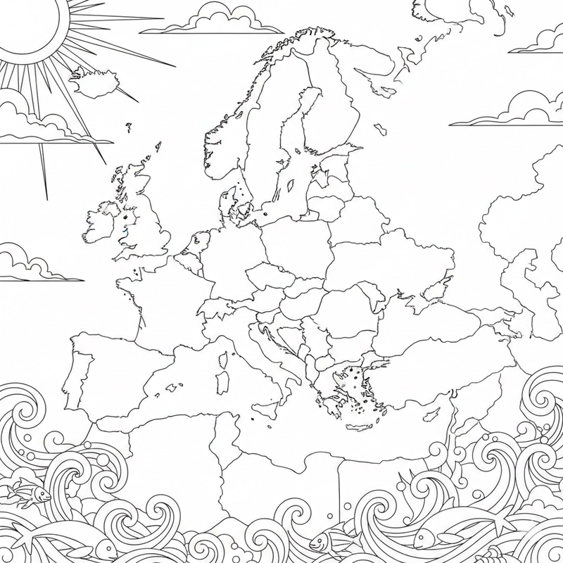 Tranh tô màu Trái Đất nhẹ nhàng, dễ in