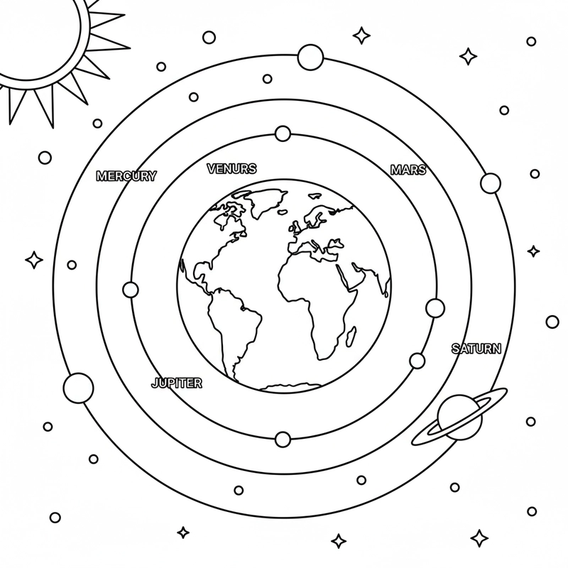 Tranh tô màu Trái Đất thích hợp giờ giải trí
