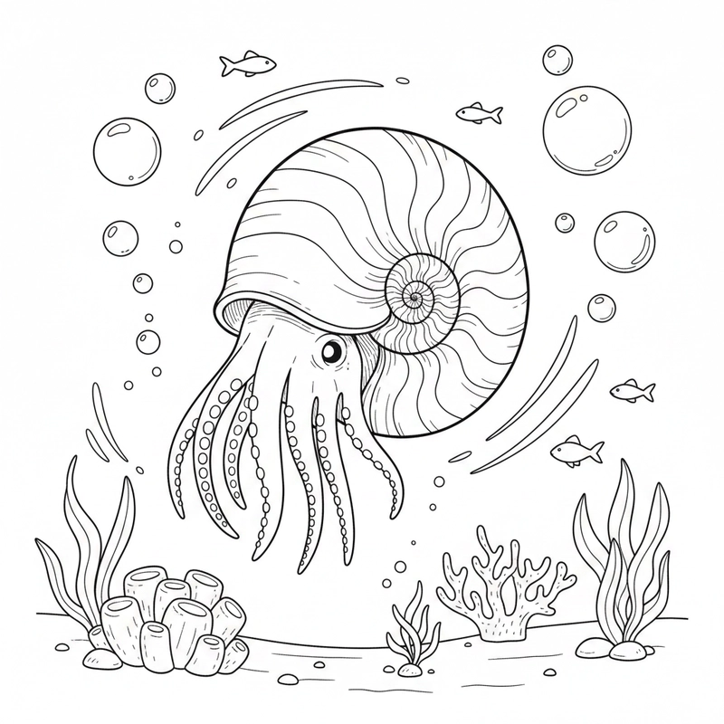 Tranh tô màu các loài dưới biển cho trẻ
