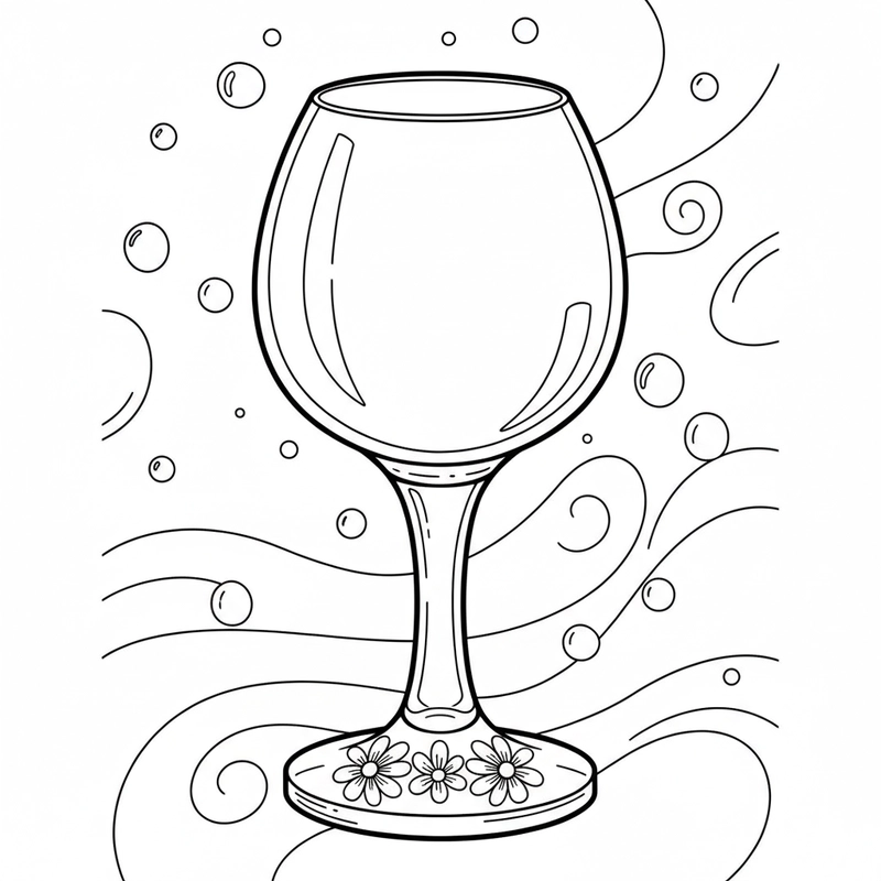 Tranh tô màu cái cốc dành cho bé mầm non