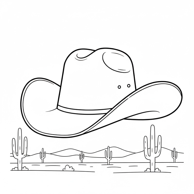 Tranh tô màu cái mũ đơn giản, dễ thực hiện