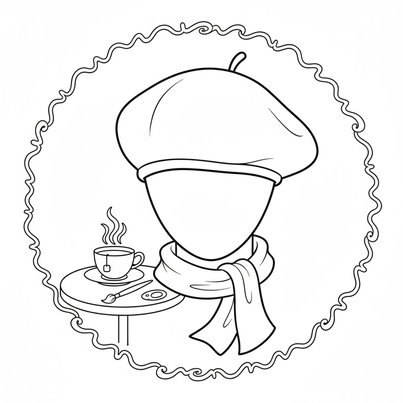 Tranh tô màu cái mũ tạo hứng thú sáng tạo