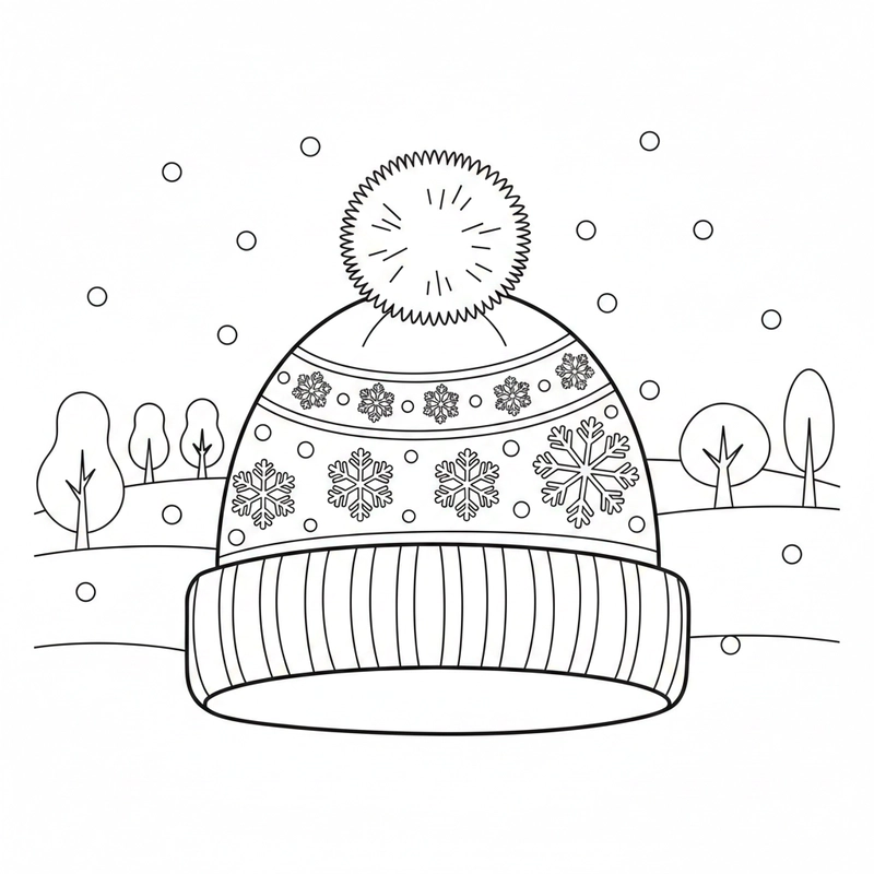 Tranh tô màu cái mũ thích hợp giờ giải trí