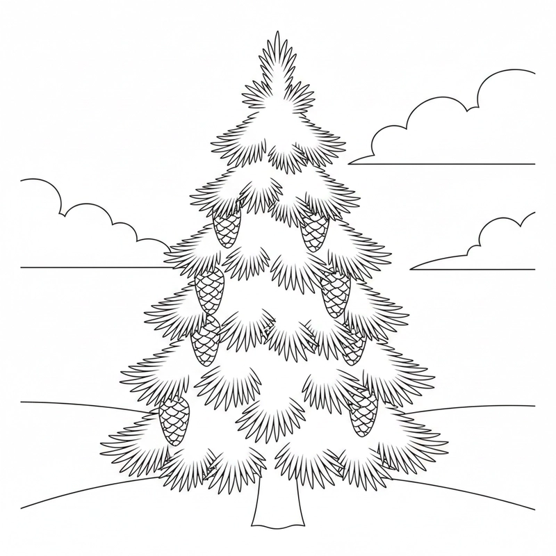 Tranh tô màu cây xanh giúp bé sáng tạo