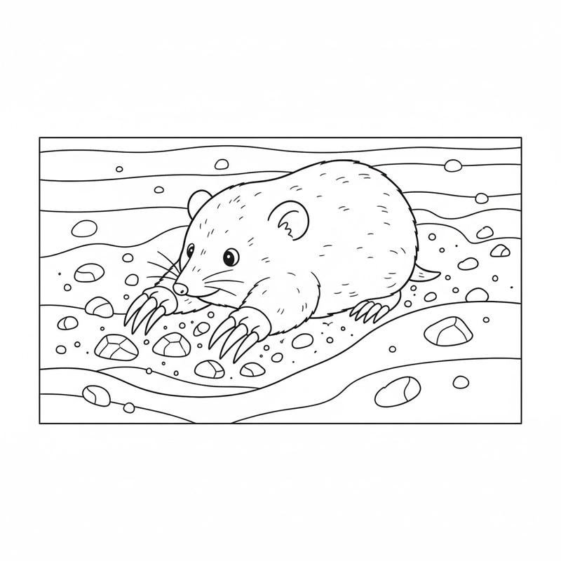 Tranh tô màu con chuột cho hoạt động vui chơi