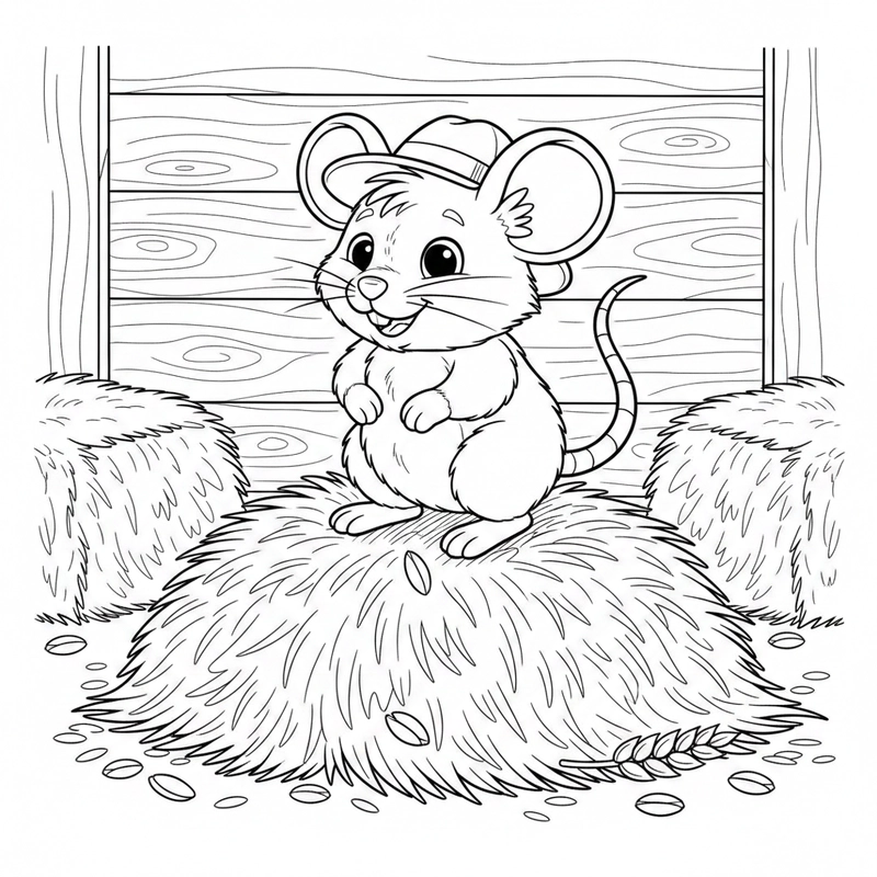 Tranh tô màu con chuột giúp bé sáng tạo