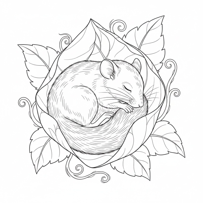 Tranh tô màu con chuột hamster đáng yêu