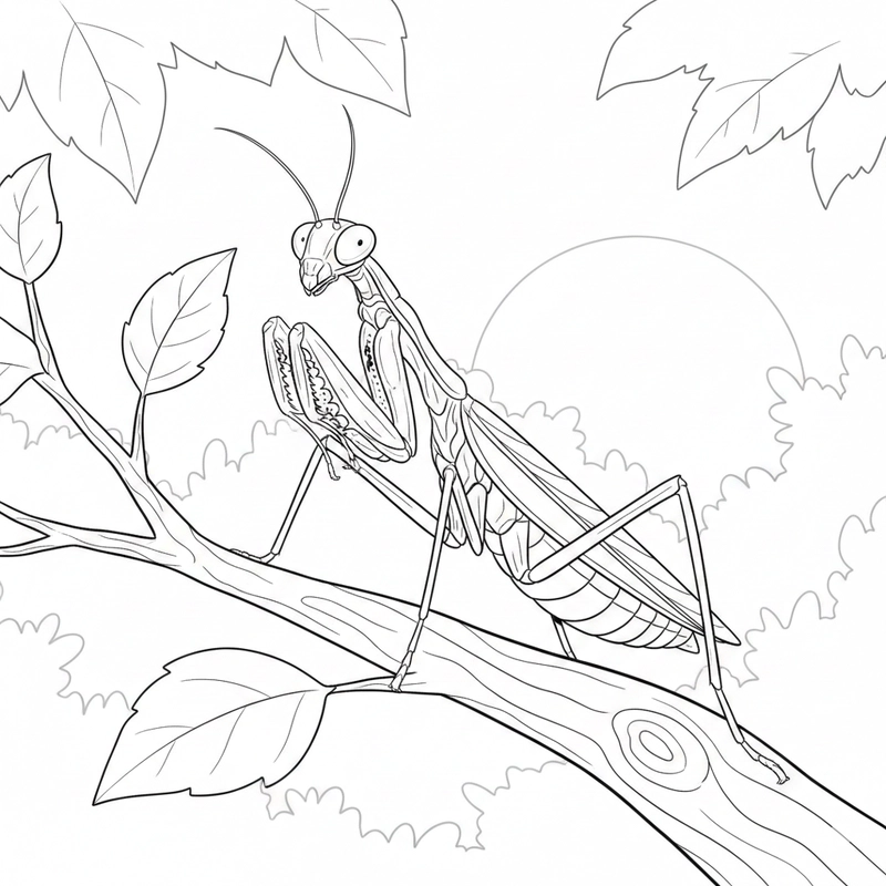 Tranh tô màu côn trùng dành cho bé