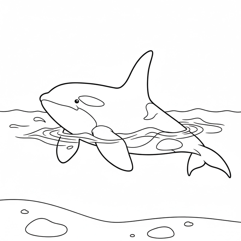 Tranh tô màu con vật dưới nước dễ in