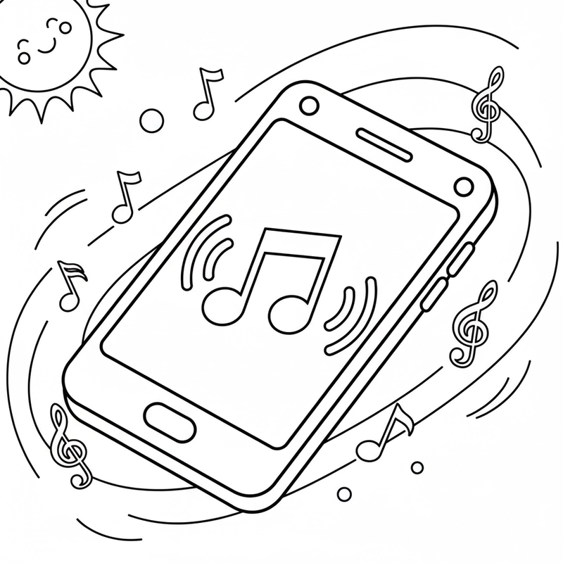 Tranh tô màu điện thoại dễ thương