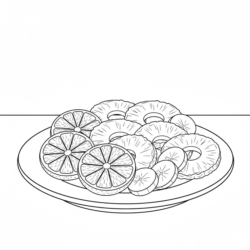 Tranh tô màu hoa quả dễ tô