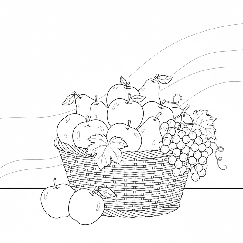 Tranh tô màu hoa quả giúp bé học hỏi