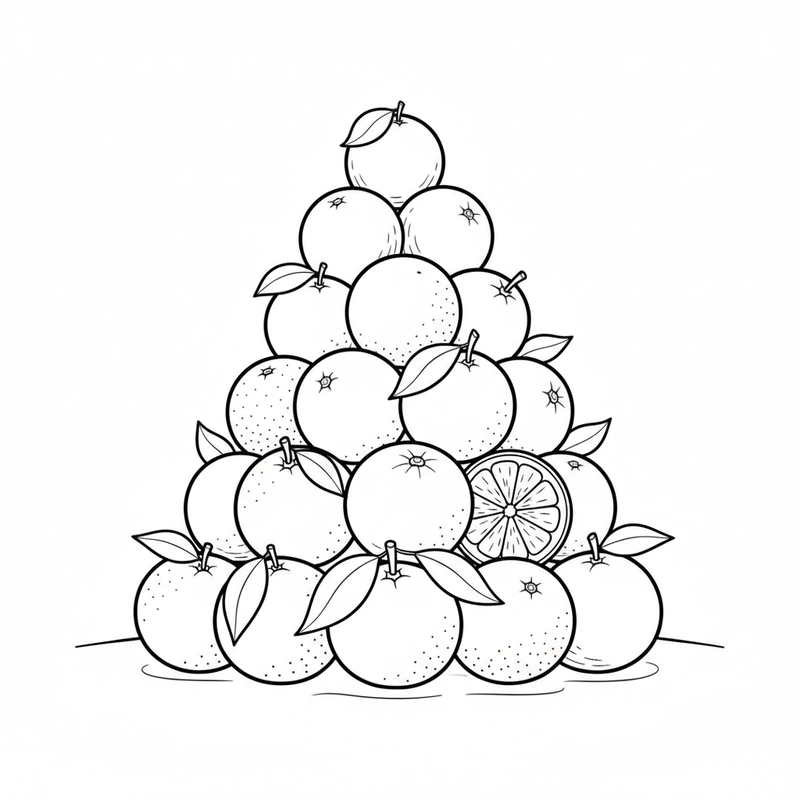 Tranh tô màu hoa quả phù hợp trẻ nhỏ