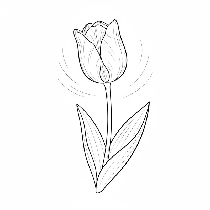 Tranh tô màu hoa tulip dùng cho sinh hoạt tại nhà