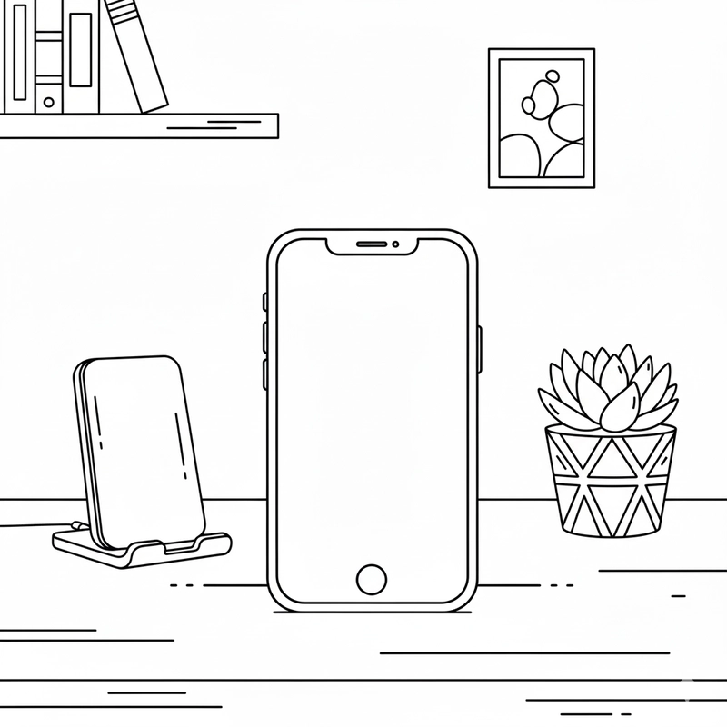 Tranh tô màu iPhone 15 đơn giản