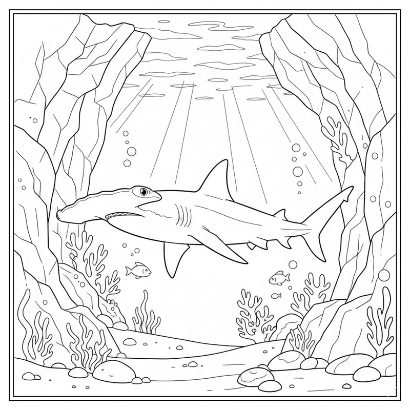 Tranh tô màu sinh vật biển ngộ nghĩnh