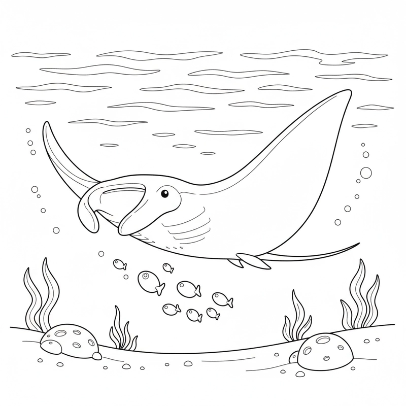 Tranh tô màu sinh vật biển phù hợp mầm non