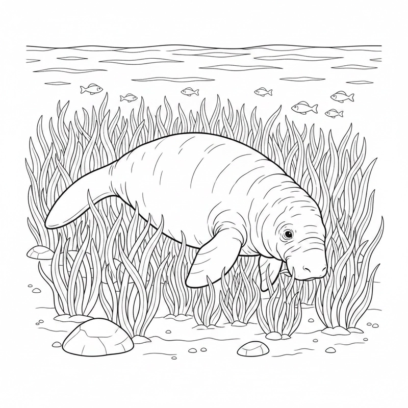 Tranh tô màu sinh vật biển rõ nét