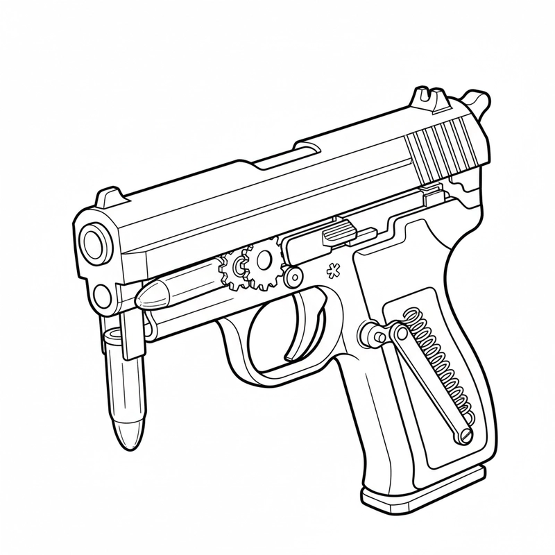 Tranh tô màu súng lục (trượt nòng)