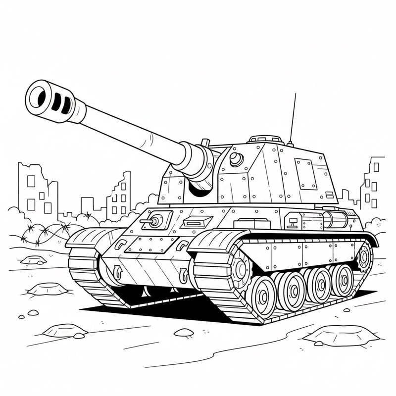 Tranh tô màu xe tăng đa dạng mẫu