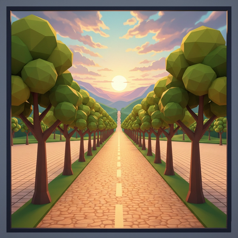 Tranh vẽ 3d phong cảnh quen thuộc