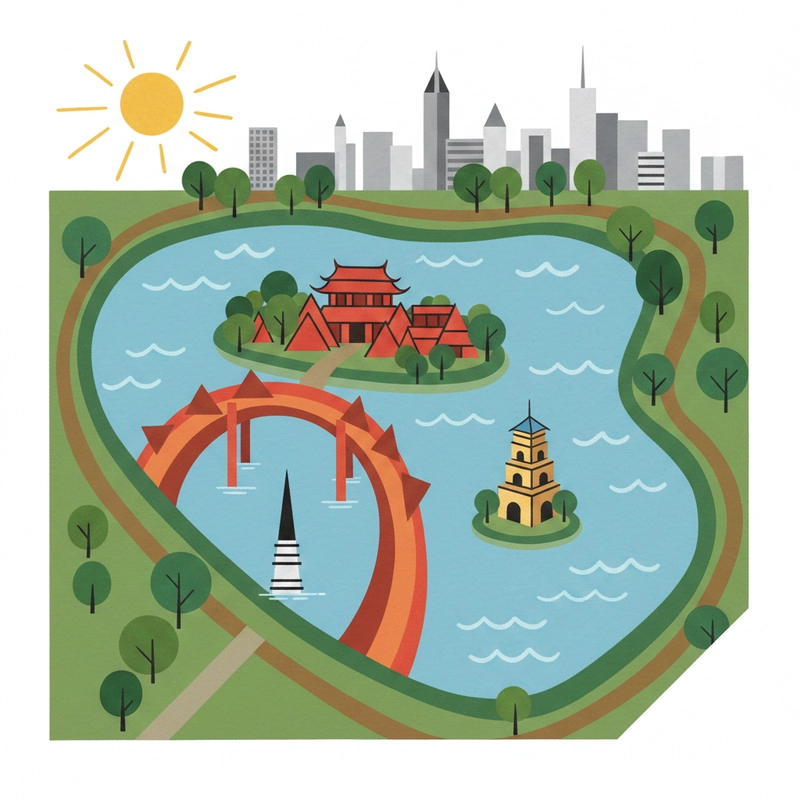 Tranh vẽ Hồ Gươm của học sinh mang nét hồn nhiên