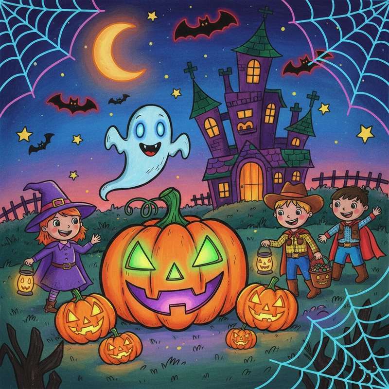 Tranh vẽ chủ đề Halloween đa dạng ý tưởng